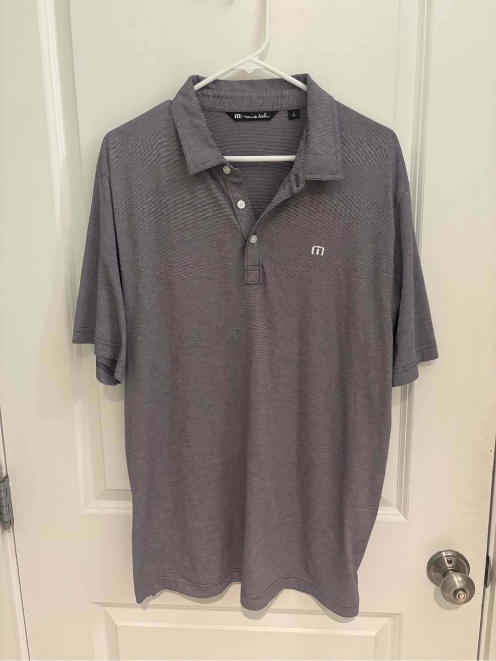 Travis Mathew Heather Gray Short-Sleeve Polo